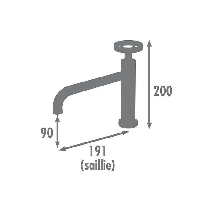 Monomando lavabo INDUSTRIAL caño fijo