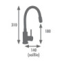 Monomando lavabo memoria de forma ILO