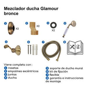 Mezclador ducha GLAMOUR