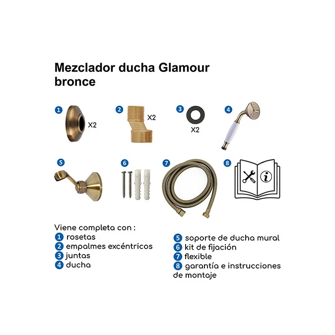 Mezclador ducha GLAMOUR