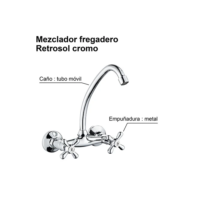 Mezclador de fregadero RETROSOL MURAL