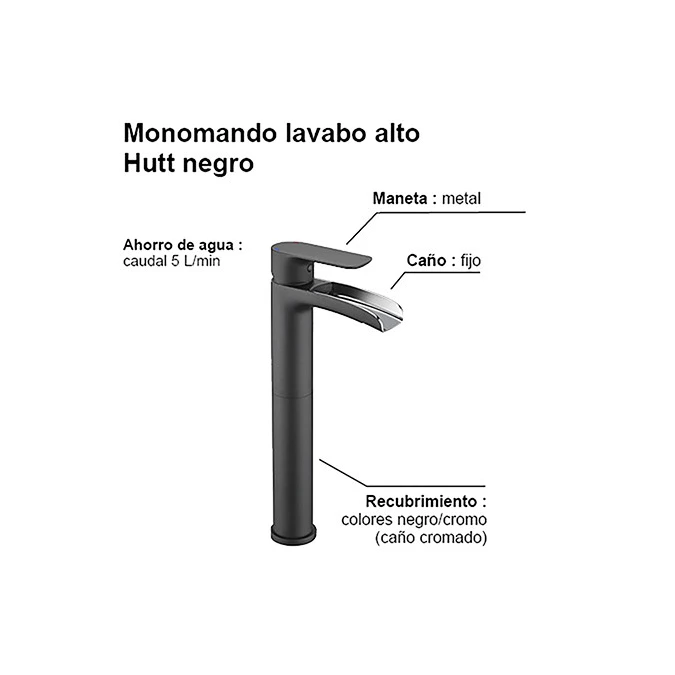 Monomando lavabo alto HUTT