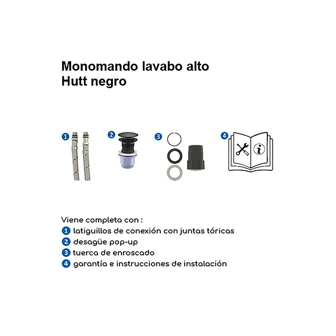 Monomando lavabo alto HUTT
