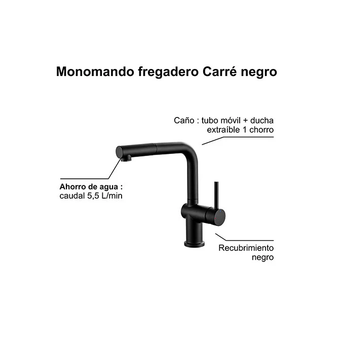Monomando fregadero CARRE