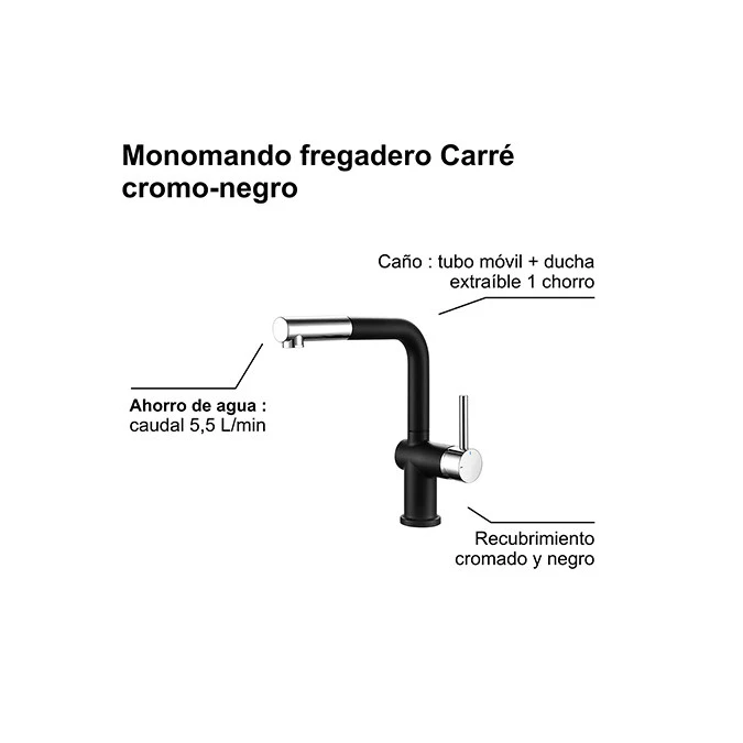 Monomando fregadero CARRE