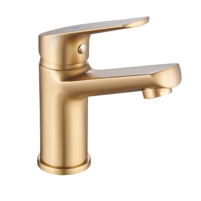 Grifo lavabo monomando RAPID FIX Ocro cepillado