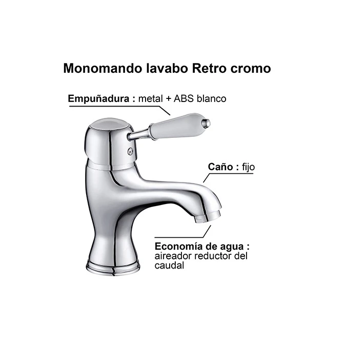 Monomando lavabo RETRO