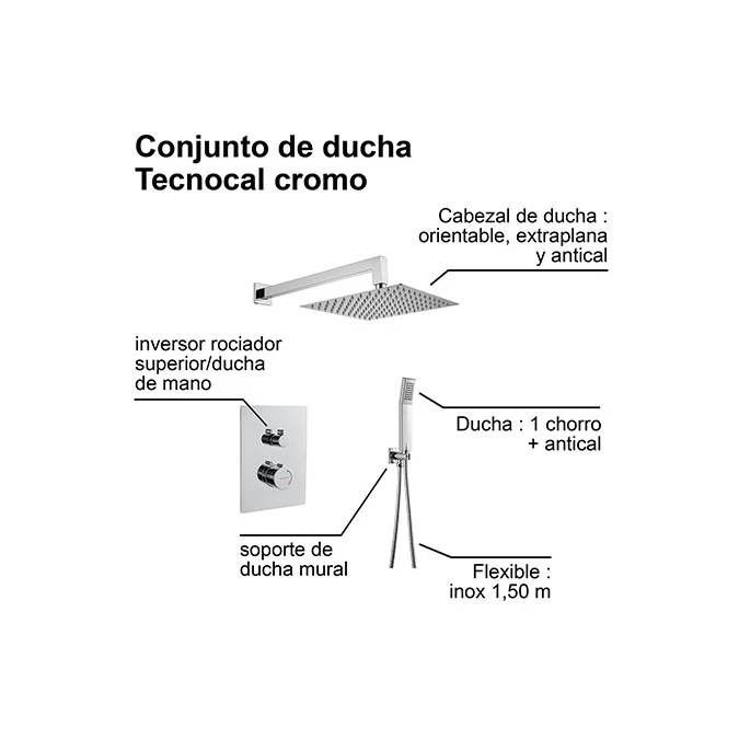 Combinado ducha empotrado