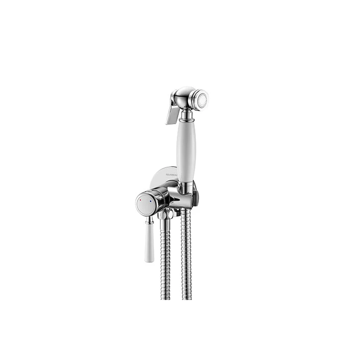 Grifo de pared dos aguas con ducha