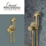 Grifo de pared dos aguas con ducha