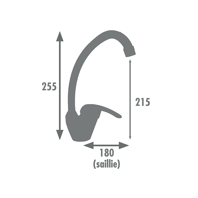 Monomando fregadero CURVE