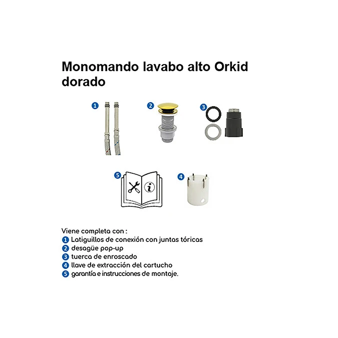 Monomando lavabo alto ORKID