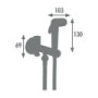 Grifo de pared un agua con ducha