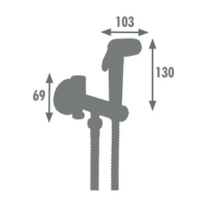 Grifo de pared un agua con ducha