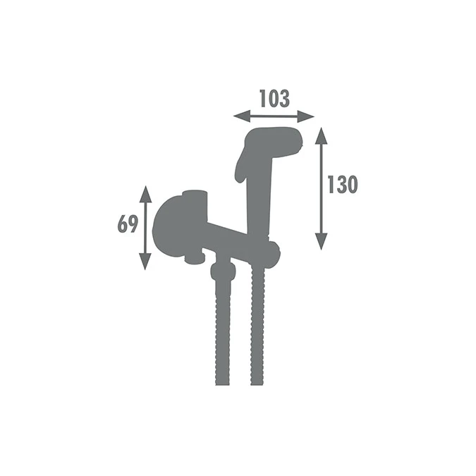 Grifo de pared un agua con ducha