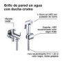 Grifo de pared un agua con ducha