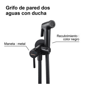 Grifería mural con ducha