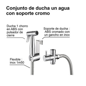 Conjunto de ducha un agua con soporte