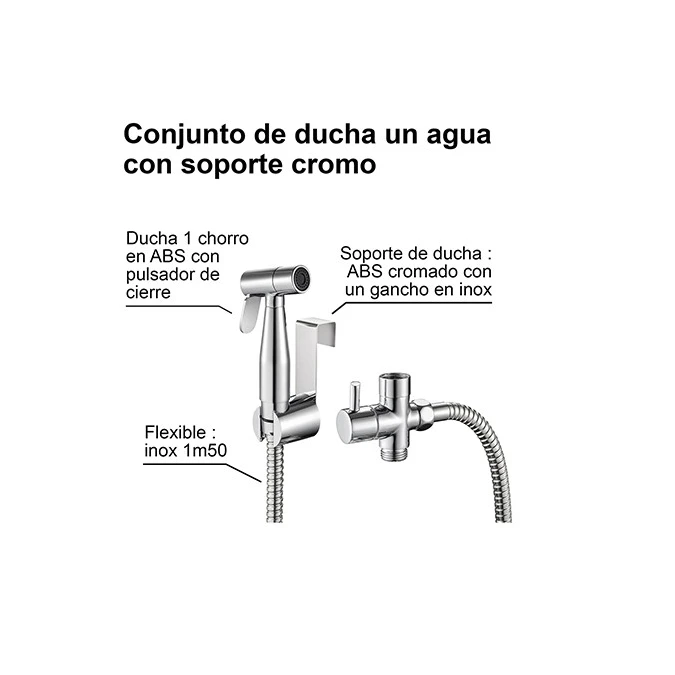 Conjunto de ducha un agua con soporte
