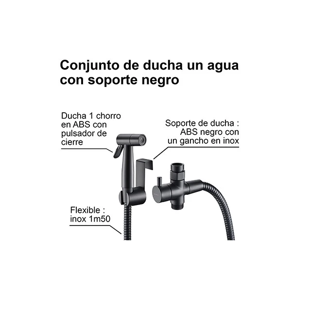 Conjunto de ducha un agua con soporte