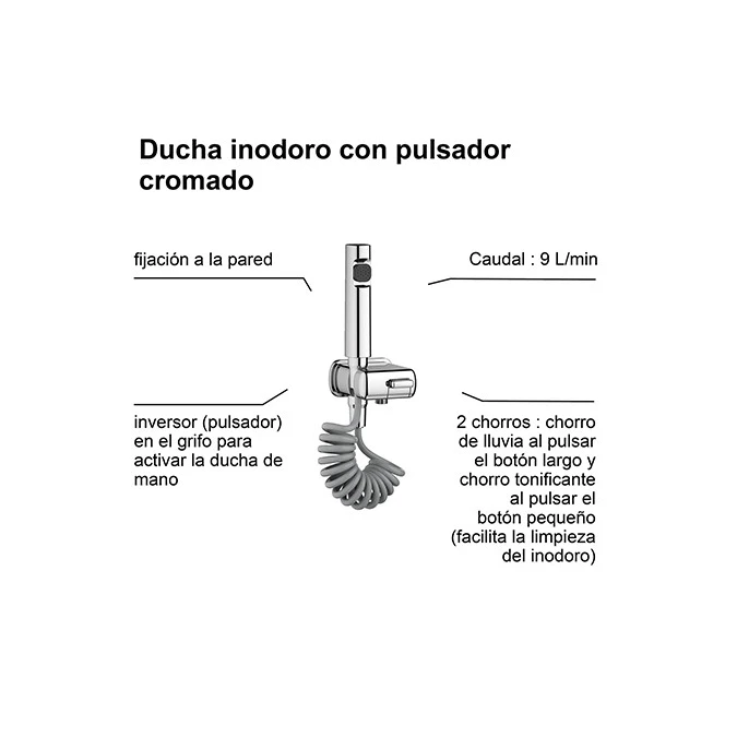 Ducha inodoro con pulsador