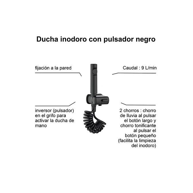 Ducha inodoro con pulsador