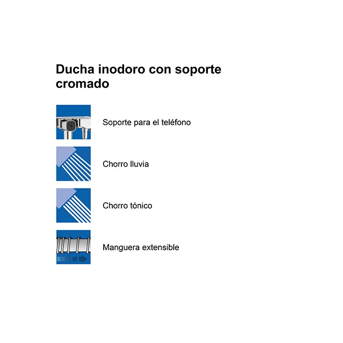 Ducha inodoro con soporte