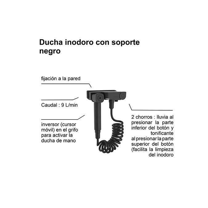 Ducha inodoro con soporte