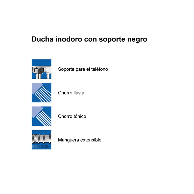 Ducha inodoro con soporte