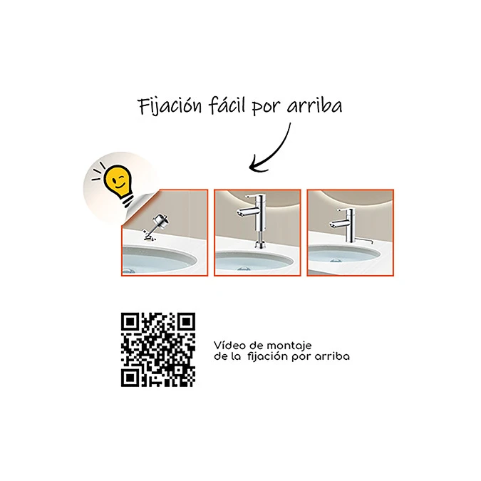 Monomando fregadero redondo GRIBS RAPIDFIX - Fijación por la parte superior