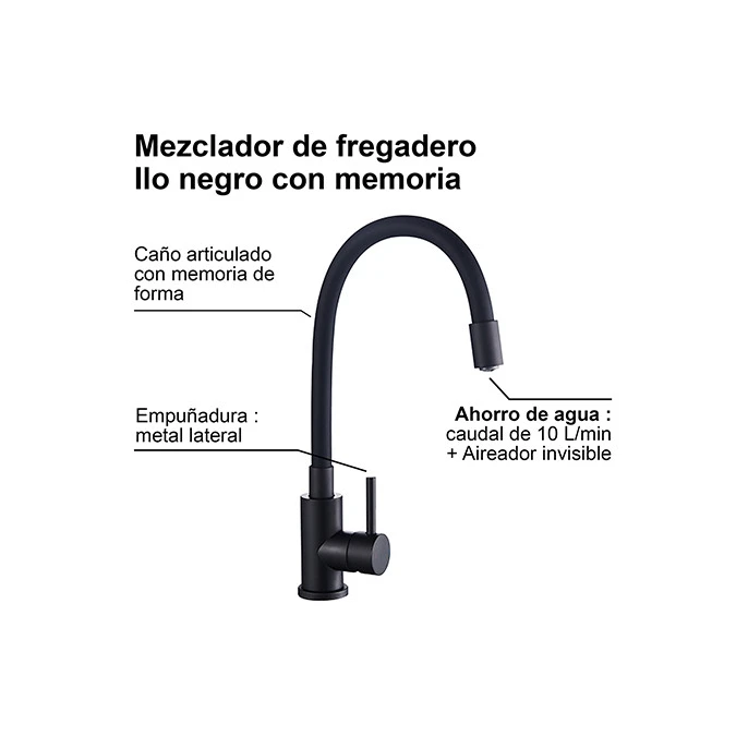 Monomando fregadero ILO memoria de forma