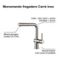 Monomando fregadero CUADRADO con ducha extraíble