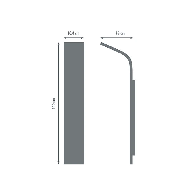 Columna de hidromasaje de aluminio