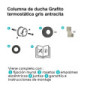 Columna de ducha termostática GRAFITO