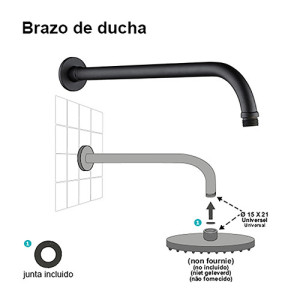 Brazo de ducha REDONDO