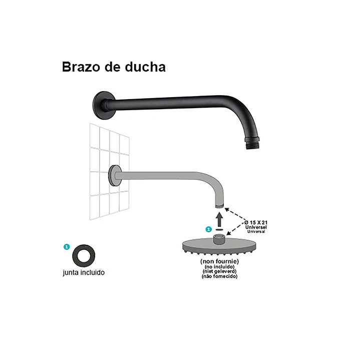 Brazo de ducha REDONDO