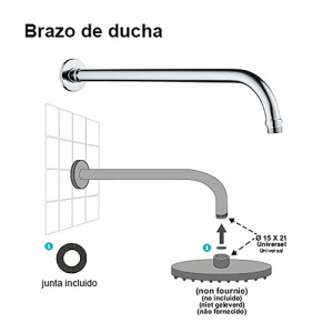 Brazo de ducha REDONDO