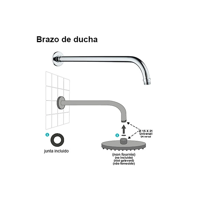 Brazo de ducha REDONDO