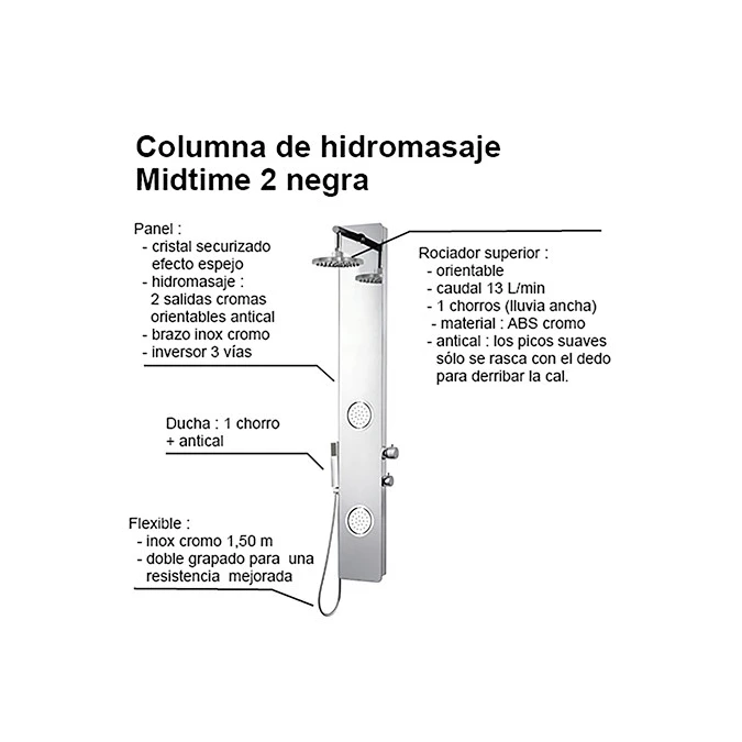 Columna de ducha hidromasaje GLOSS