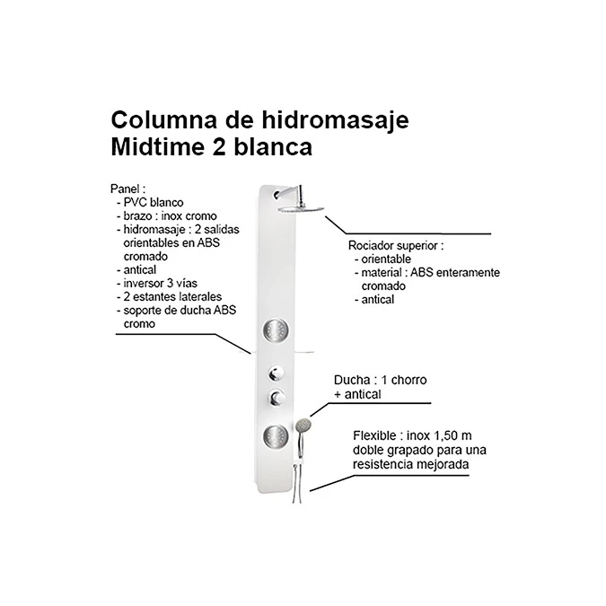 Columna de ducha hidromasaje MIDTIME 2