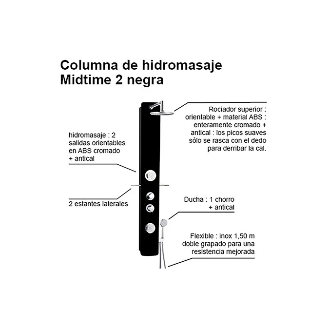 Columna de ducha hidromasaje MIDTIME 2