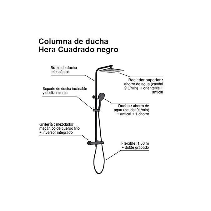 Columna de ducha mecánica HERA