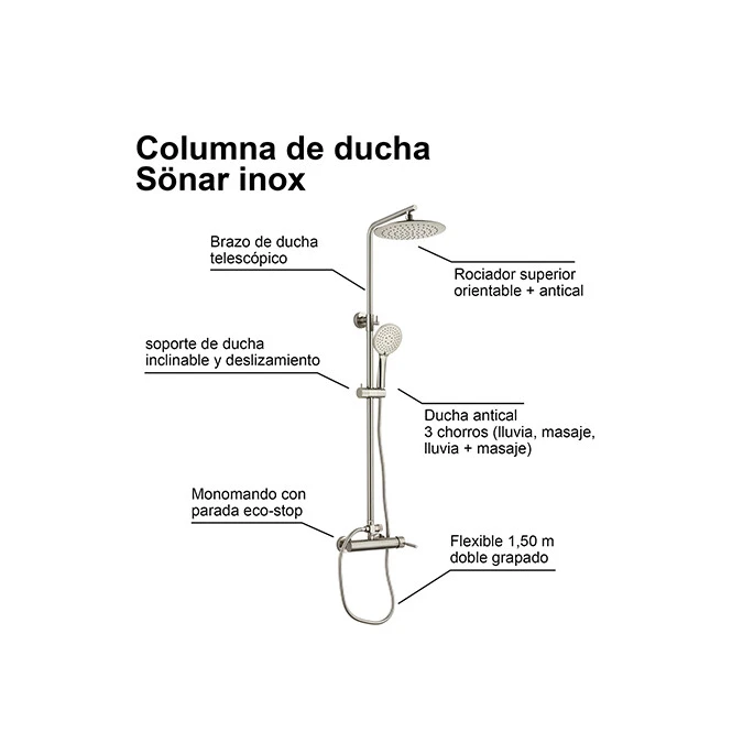 Columna de ducha mecánica SONAR