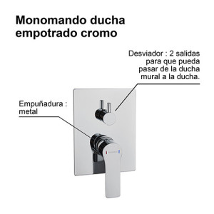 Monomando ducha empotrado