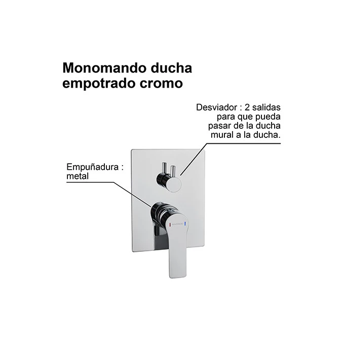 Monomando ducha empotrado