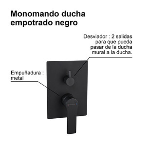 Monomando ducha empotrado