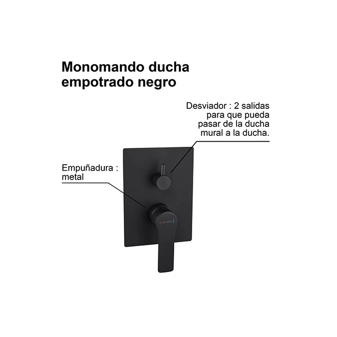 Monomando ducha empotrado