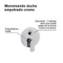 Monomando ducha empotrado