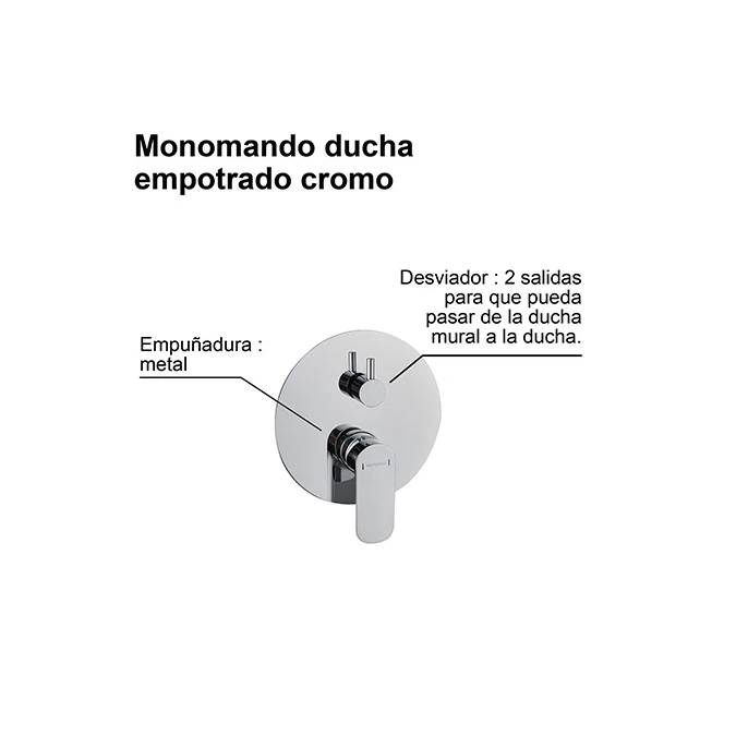 Monomando ducha empotrado