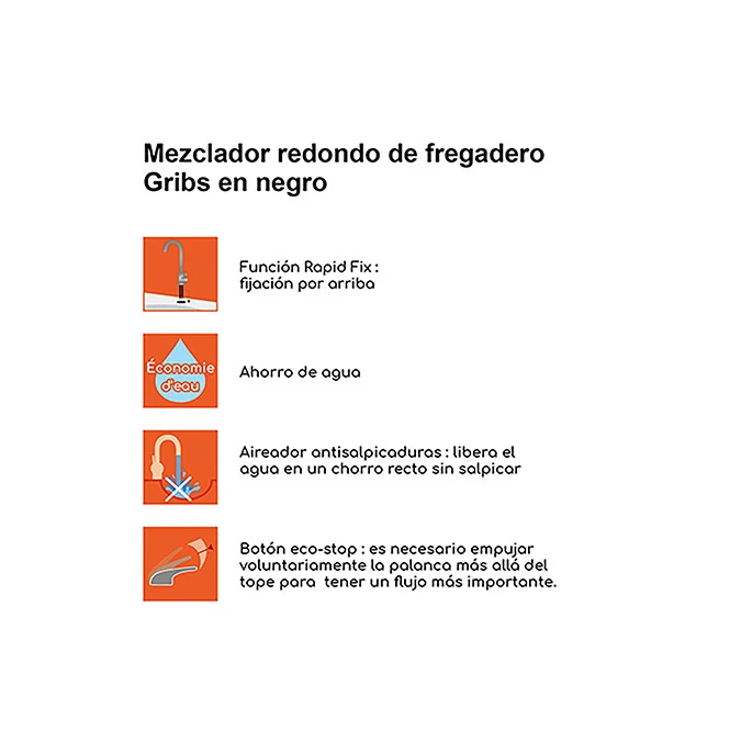 Monomando fregadero GRIBS RAPID FIX